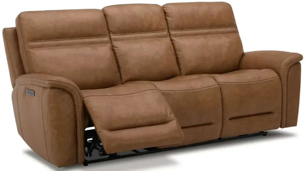 Cooper Camel Zero Gravity Power Headrest Reclining Sofa with Power Lumbar