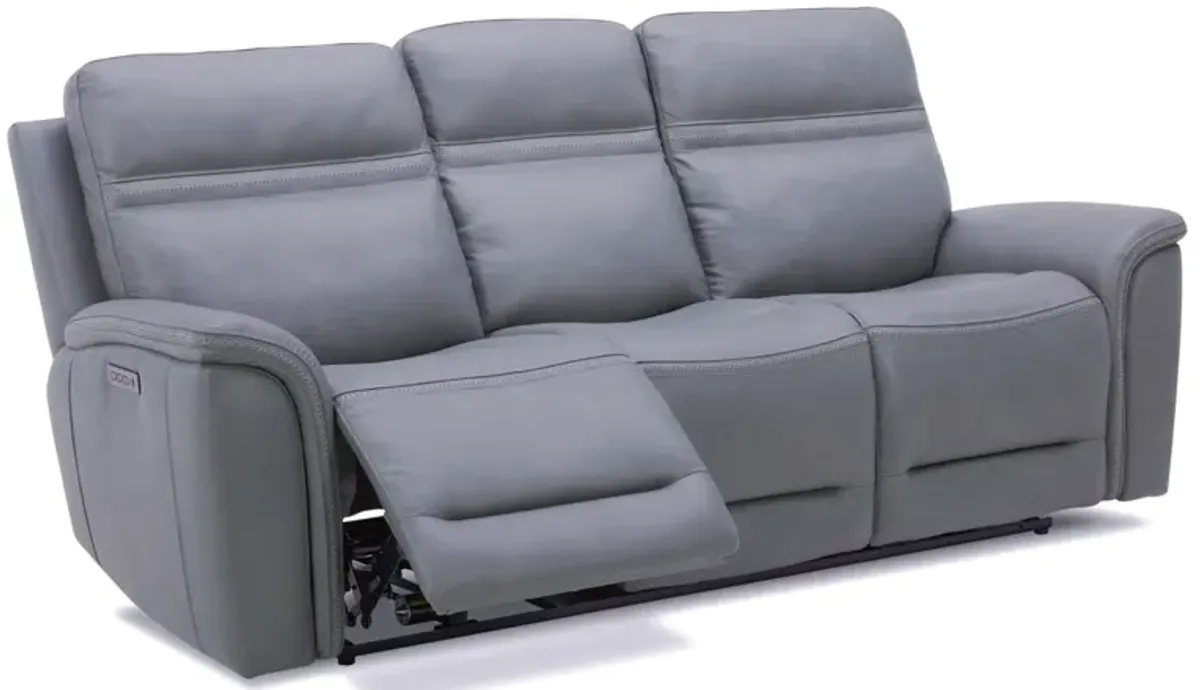 Cooper Gray Zero Gravity Power Headrest Reclining Sofa with Power Lumbar