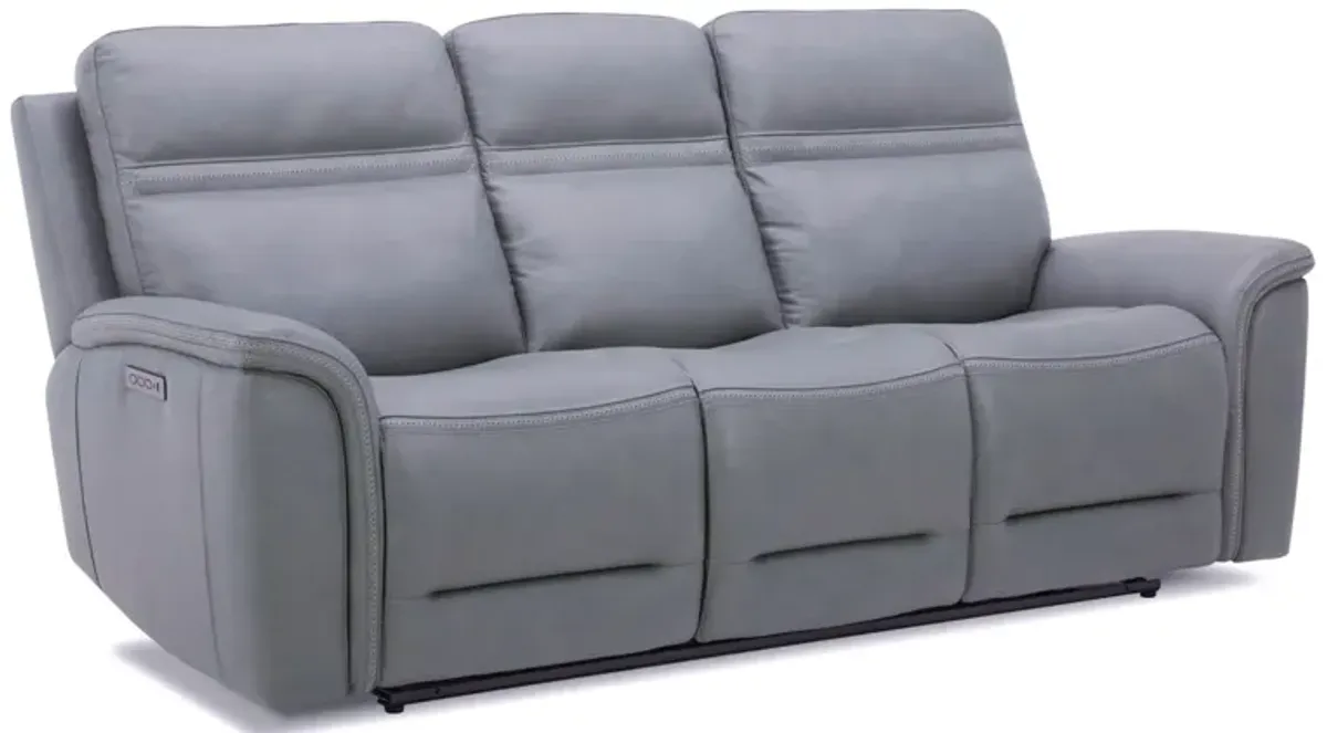 Cooper Gray Zero Gravity Power Headrest Reclining Sofa with Power Lumbar