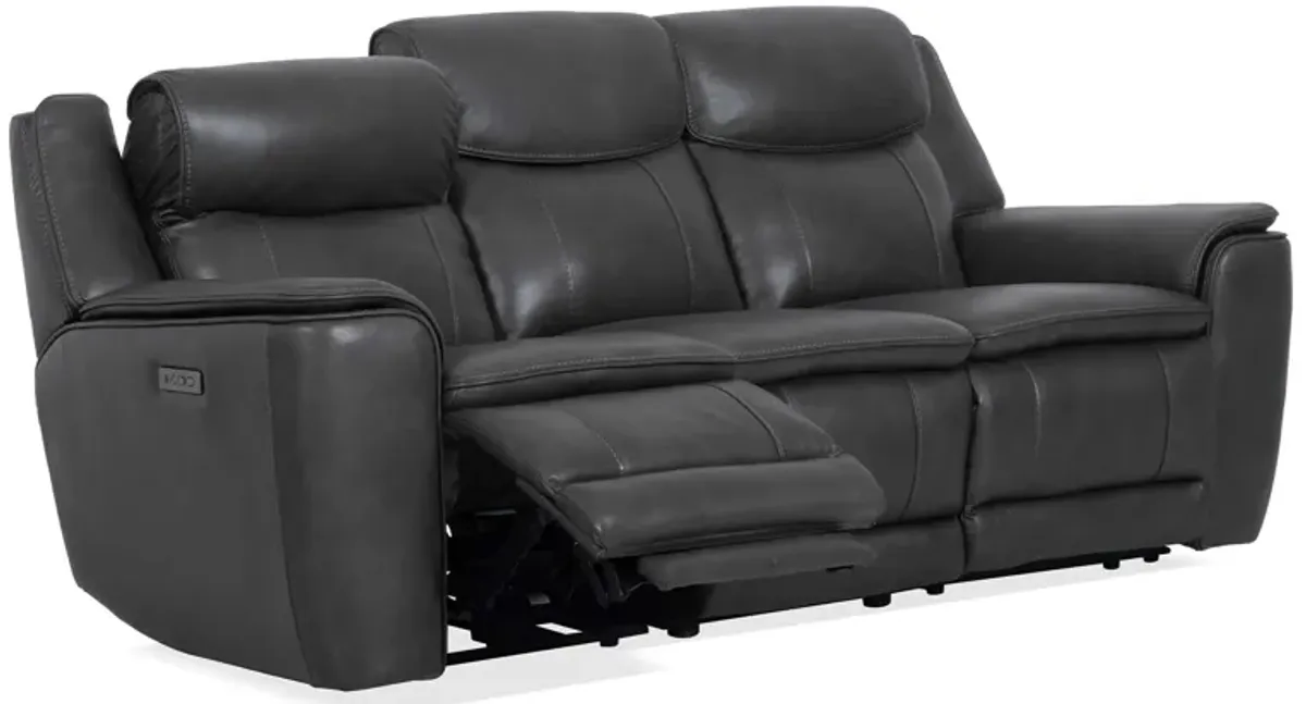 Colton Charcoal Zero Gravity Power Headrest Reclining Sofa