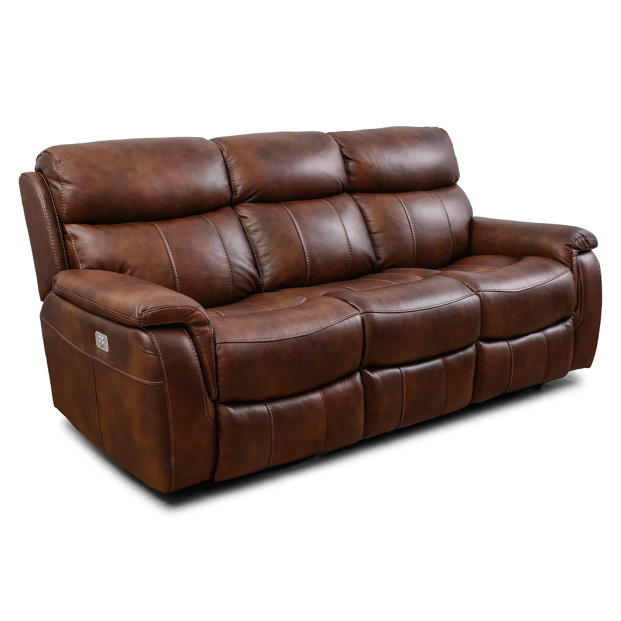 Brandon Light Brown Power Headrest Reclining Sofa