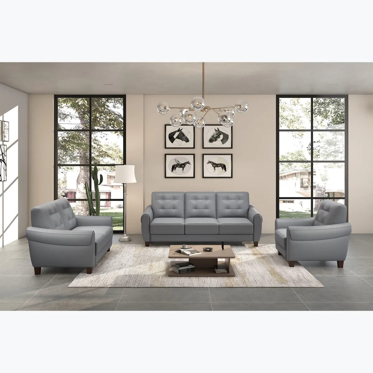 Sassari Grey Loveseat