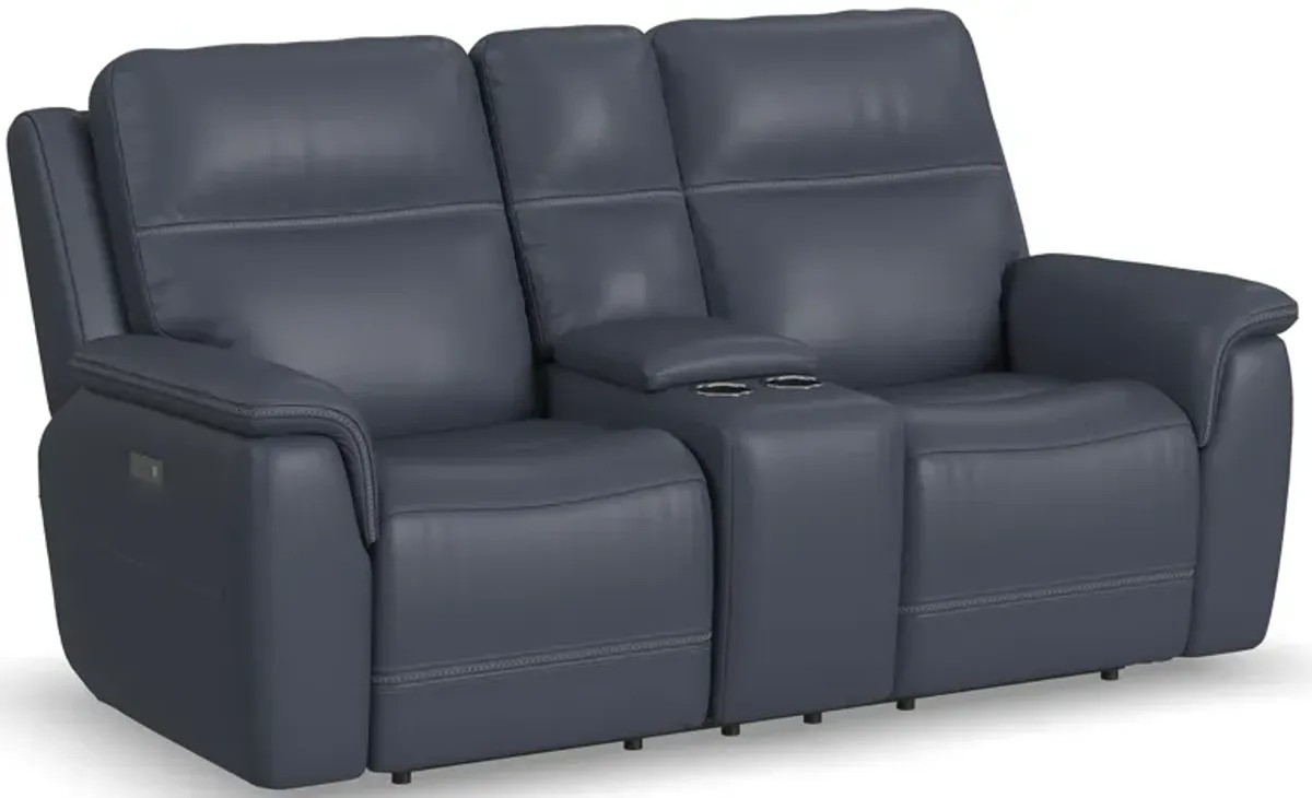 Sawyer Zero Gravity Power Headrest Reclining Console Loveseat with Power Lumbar