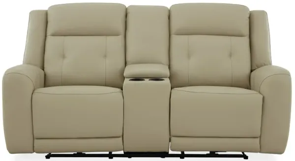 Argento Power Headrest Reclining Console Loveseat