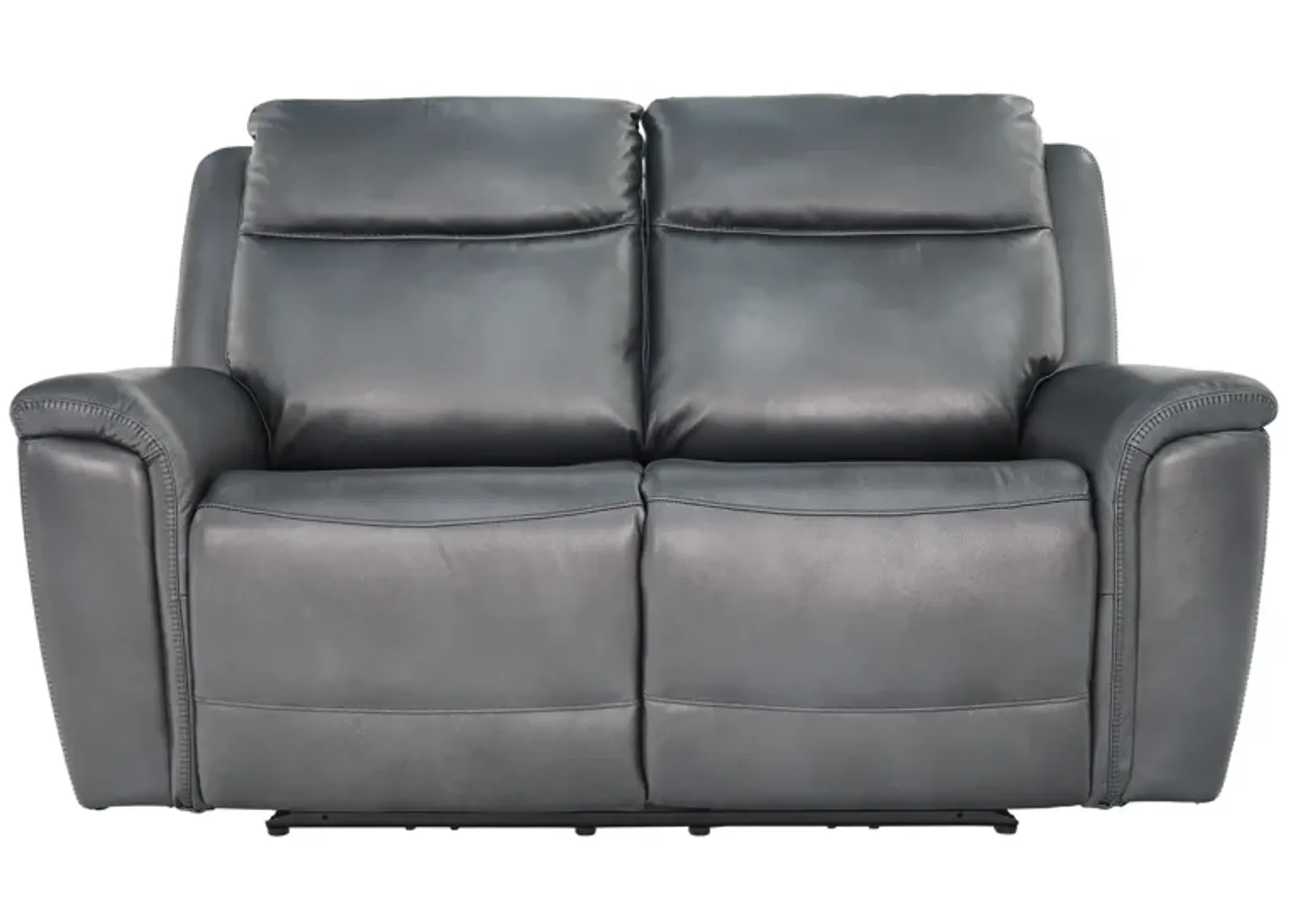 Chesapeake Blue Gray Zero Gravity Power Headrest Reclining Loveseat