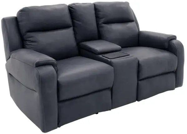 Davidson SoCozi Power Headrest Leather Loveseat w/ Console