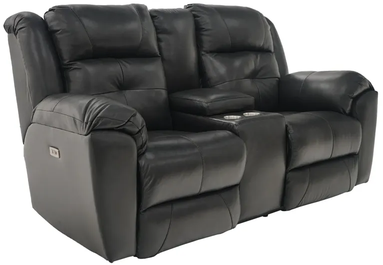 Vista Power Headrest Reclining Console Loveseat