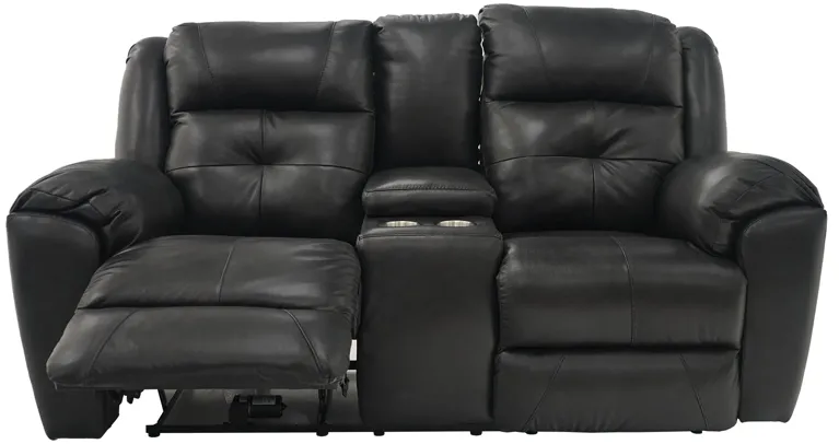 Vista Power Headrest Reclining Console Loveseat