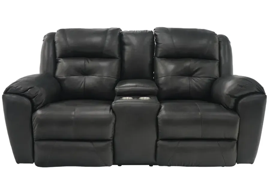 Vista Power Headrest Reclining Console Loveseat