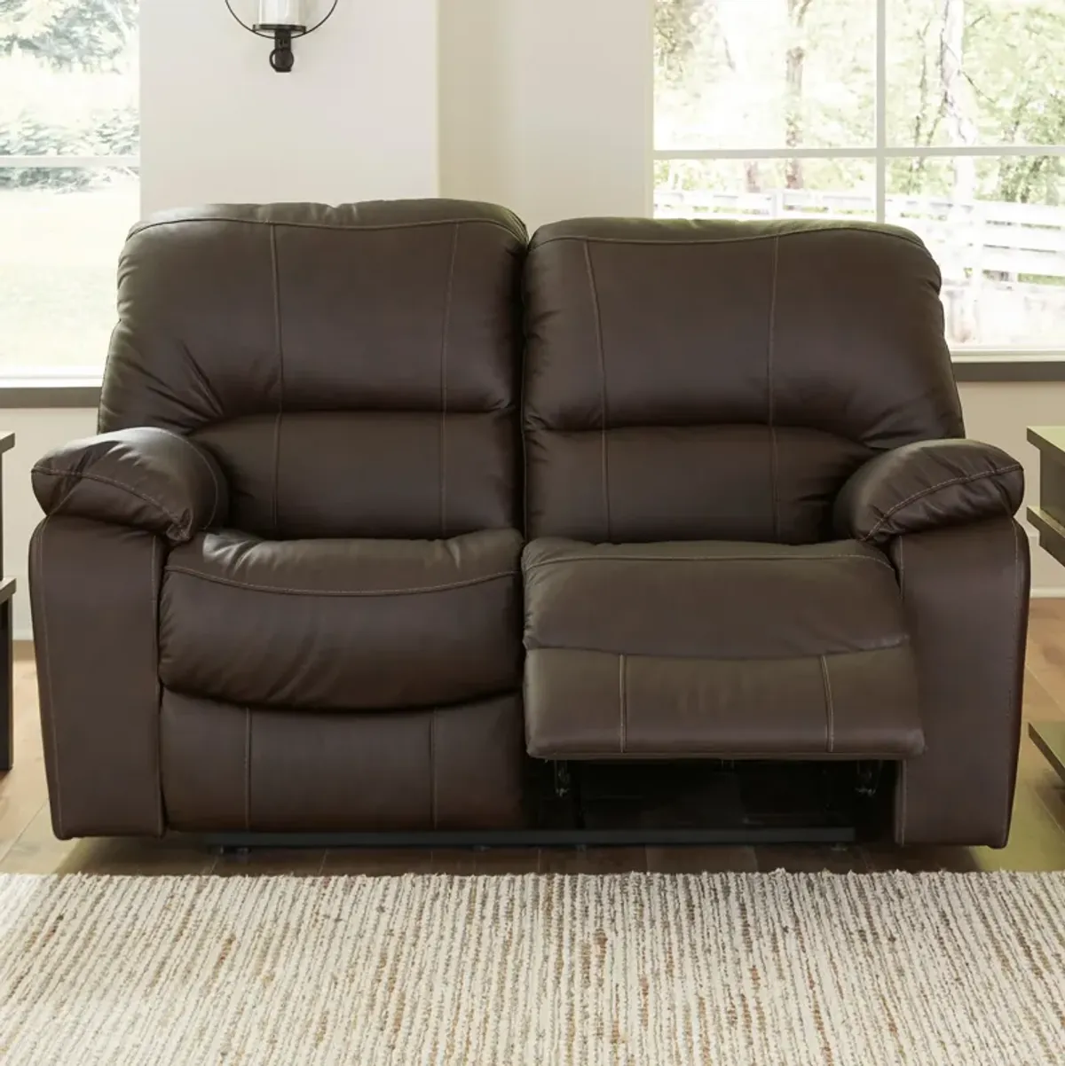 Leesworth Brown Power Reclining Loveseat