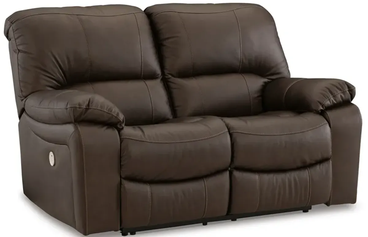 Leesworth Brown Power Reclining Loveseat