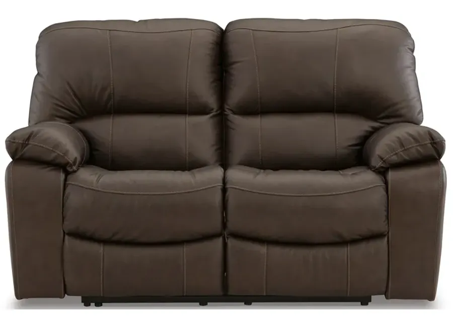 Leesworth Brown Power Reclining Loveseat