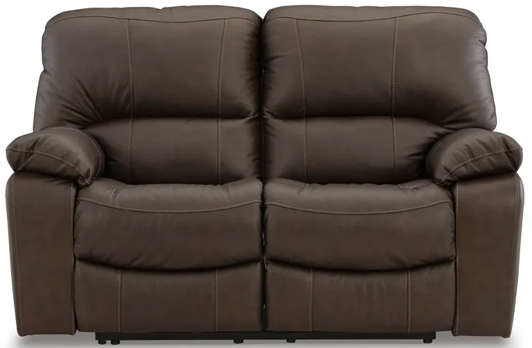 Leesworth Brown Power Reclining Loveseat