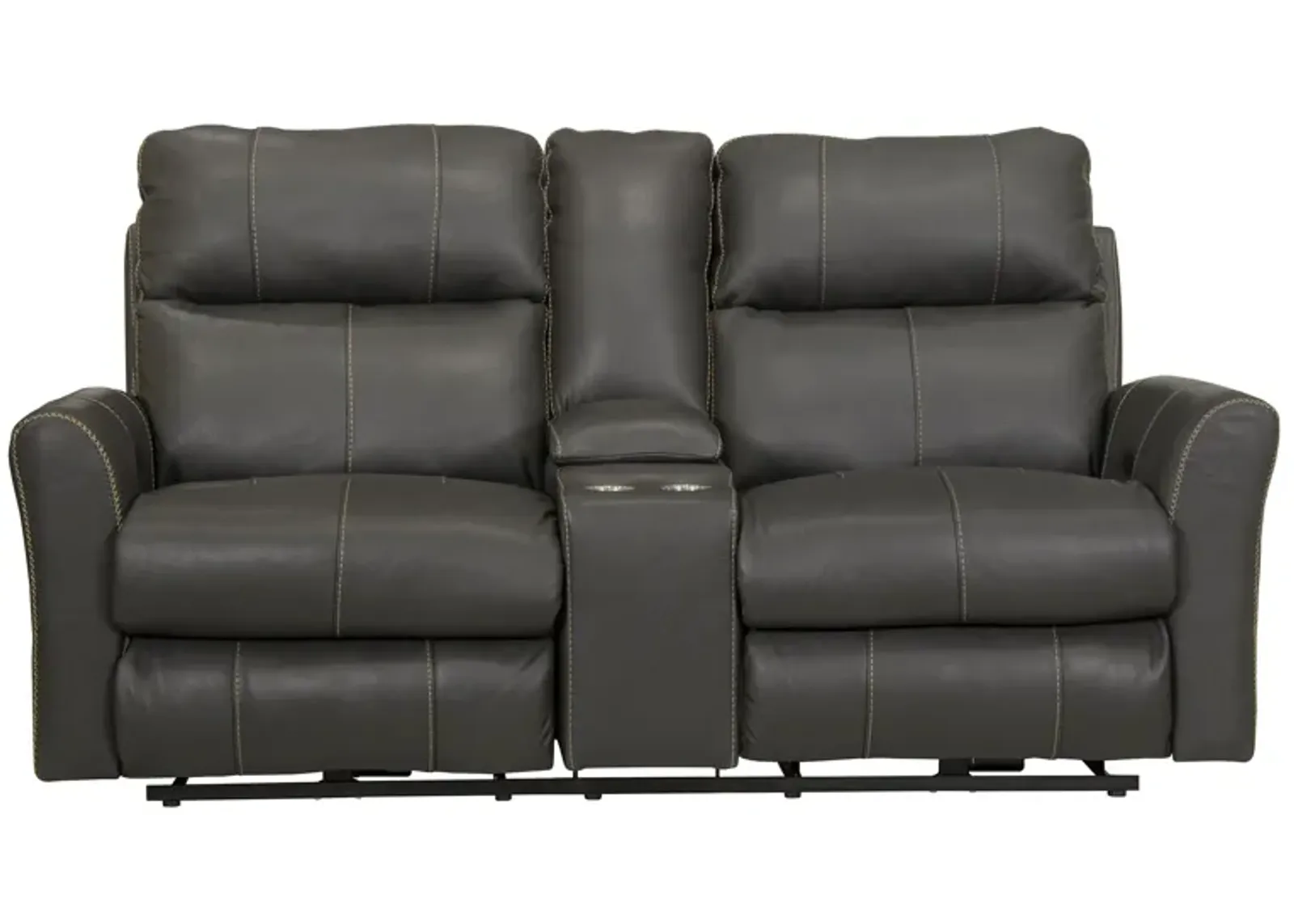 Freddie Power Headrest Zero Gravity Reclining Console Loveseat