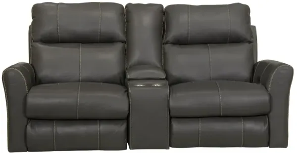Freddie Power Headrest Zero Gravity Reclining Console Loveseat