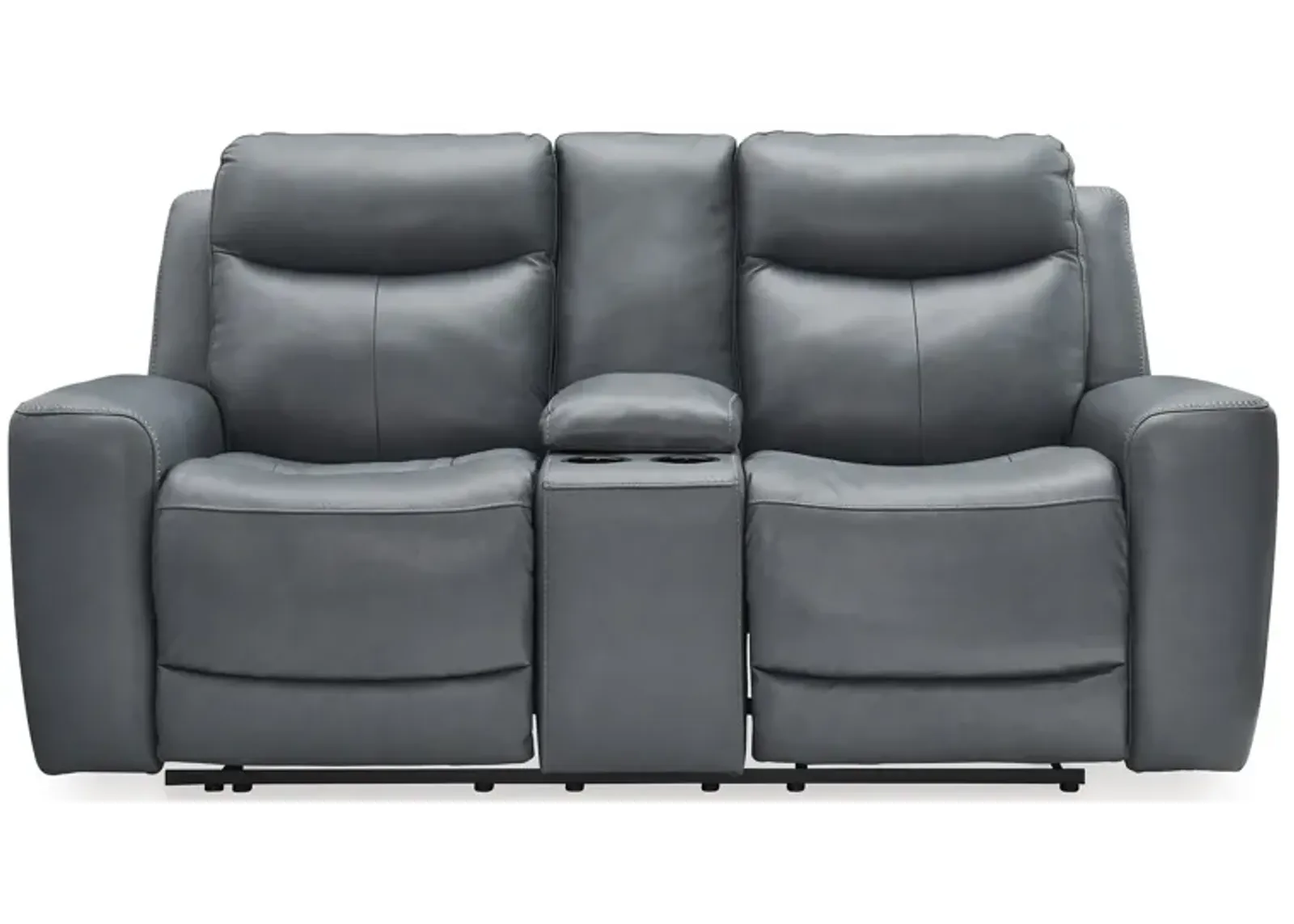 Mindana Steel Power Headrest Reclining Console Loveseat