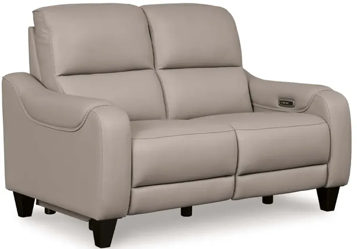 Mercomatic Gray Power Headrest Reclining Loveseat