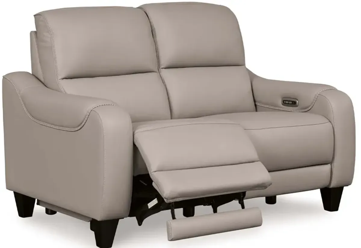 Mercomatic Gray Power Headrest Reclining Loveseat