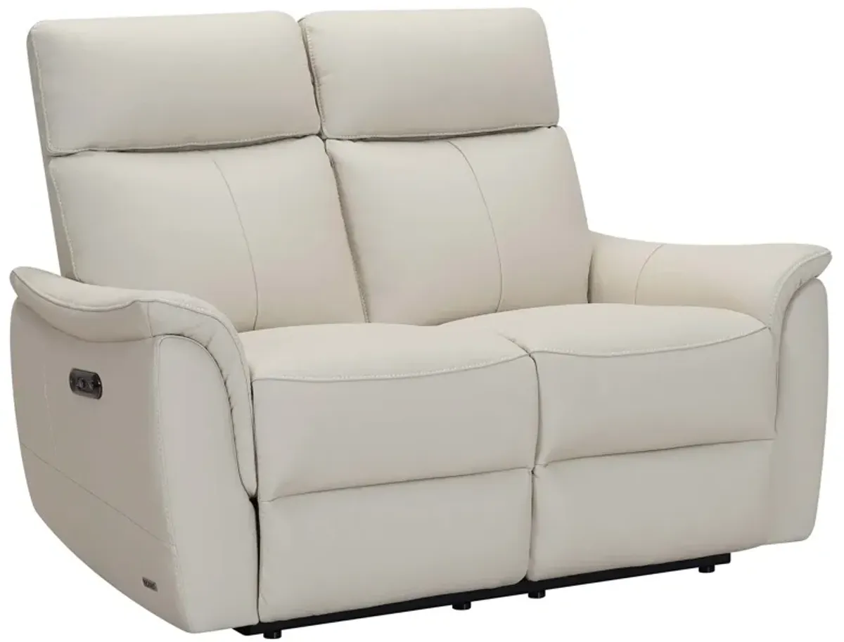 Sassari Chalk Power Reclining Loveseat