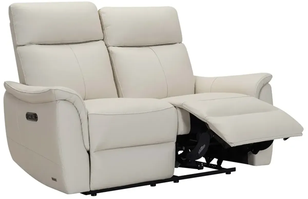 Sassari Chalk Power Reclining Loveseat