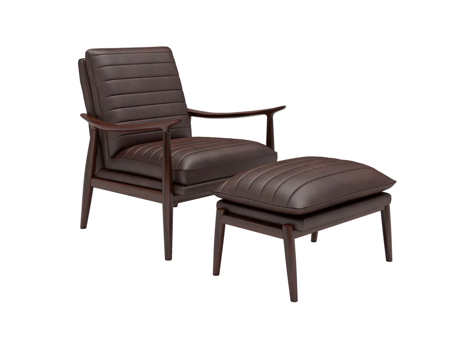 Ethan Brown Accent Leather Chair