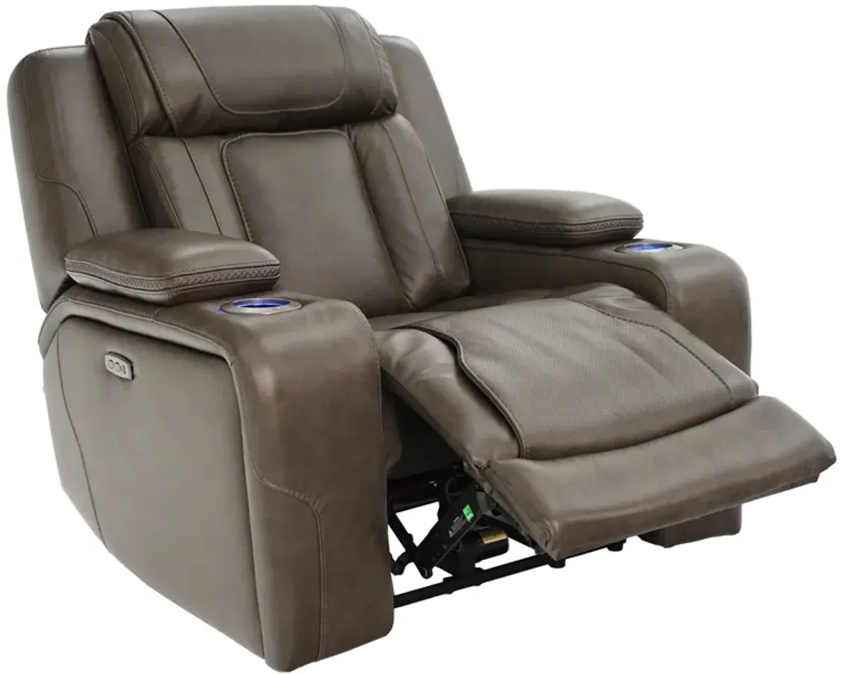 Boston Charcoal Zero Gravity Power Headrest Recliner