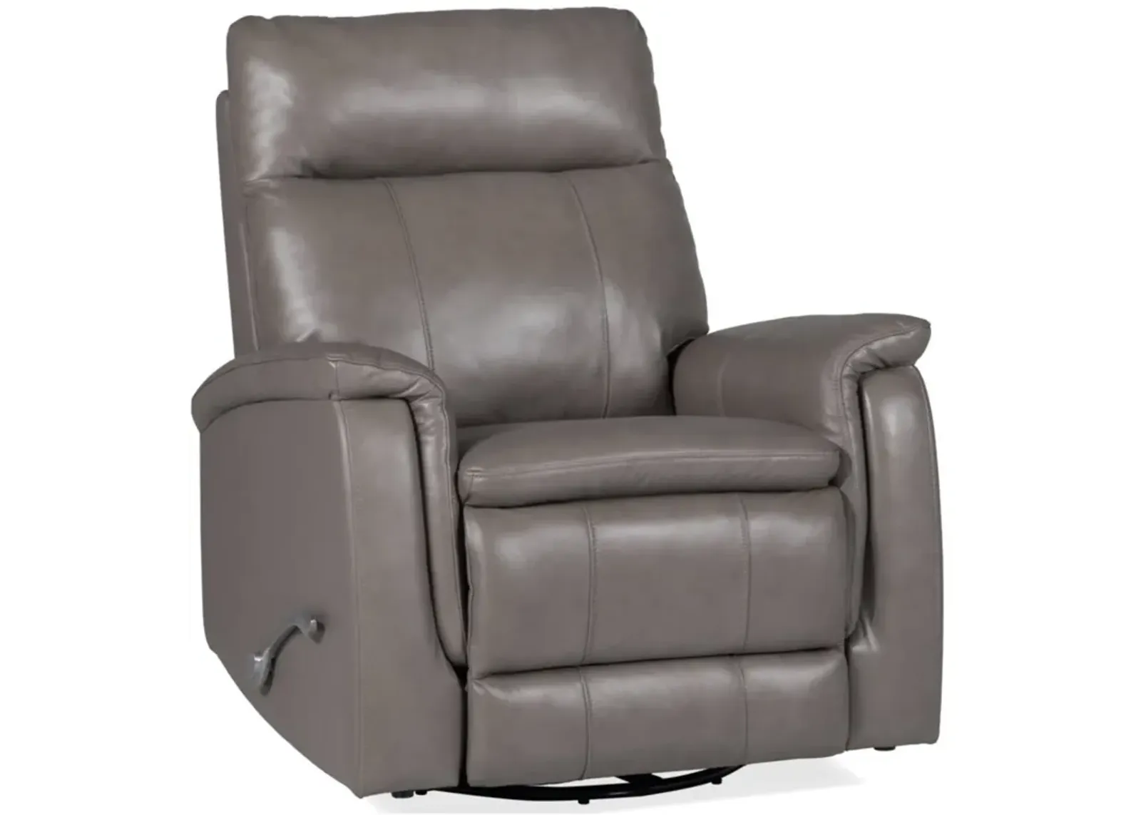 Maui Grey Leather Swivel Recliner 