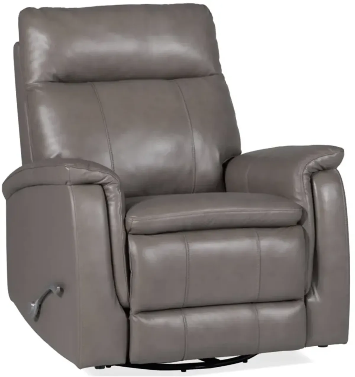 Maui Grey Leather Swivel Recliner 