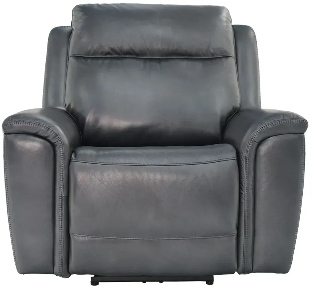 Chesapeake Blue Gray Zero Gravity Power Headrest Recliner