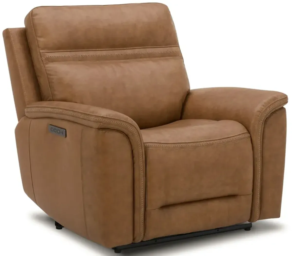 Cooper Camel Power Headrest Swivel Recliner with Power Lumbar