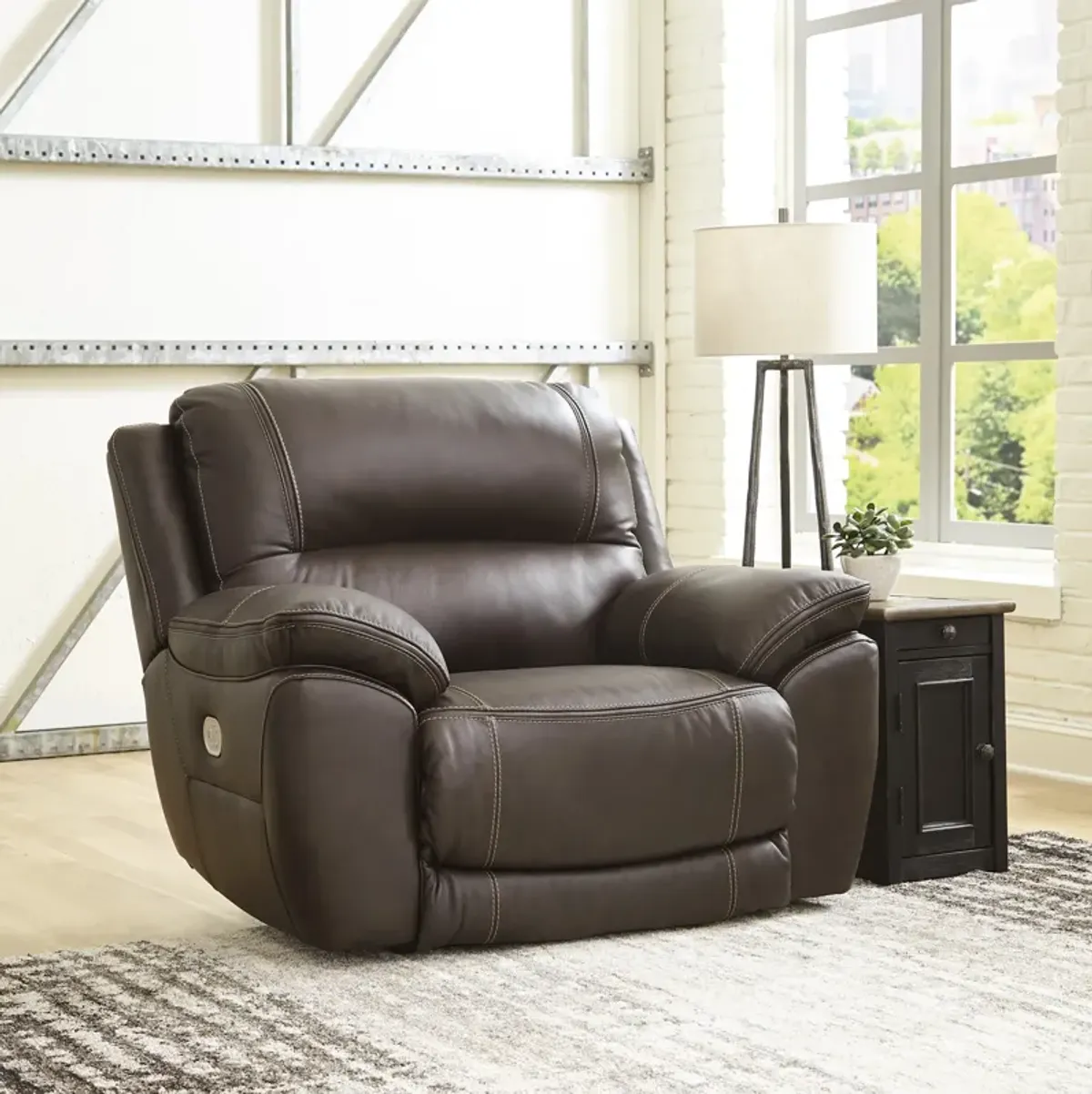 Dunleith Brown Zero Gravity Power Headrest Recliner