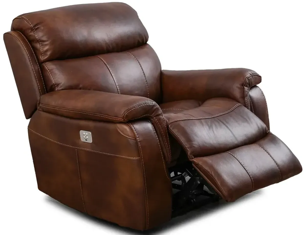 Brandon Light Brown Power Headrest Recliner