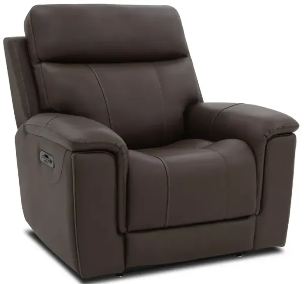 Anthony Tobacco Power Headrest Lift Recliner with Lumbar, Heat & Massage