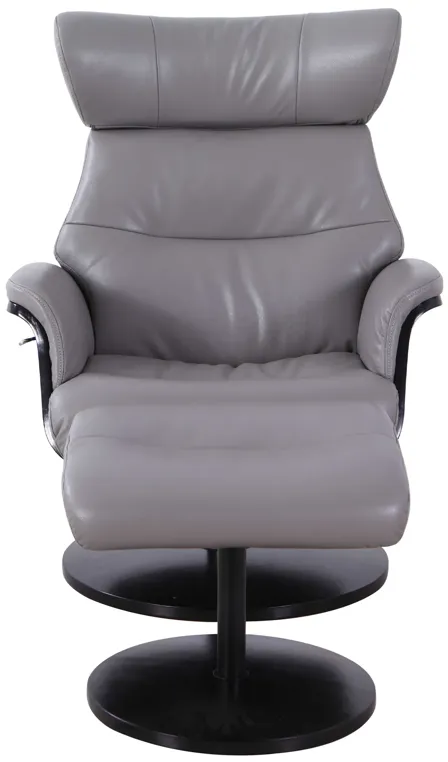 Stockholm Steel Lounger Chair with Ottoman