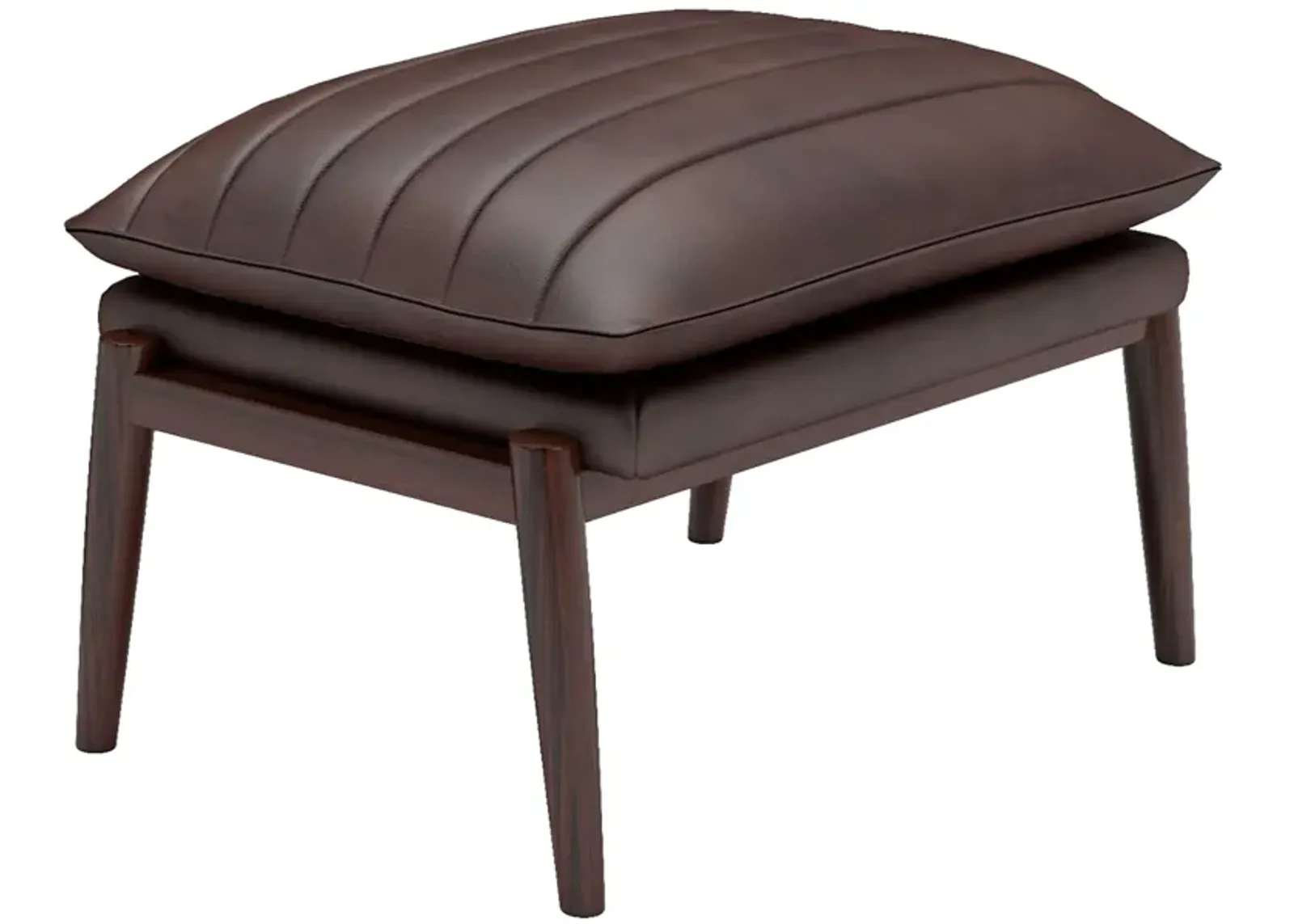 Ethan Brown Accent Leather Ottoman