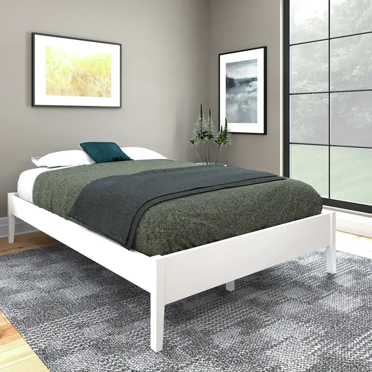 Barrington White Platform Bed