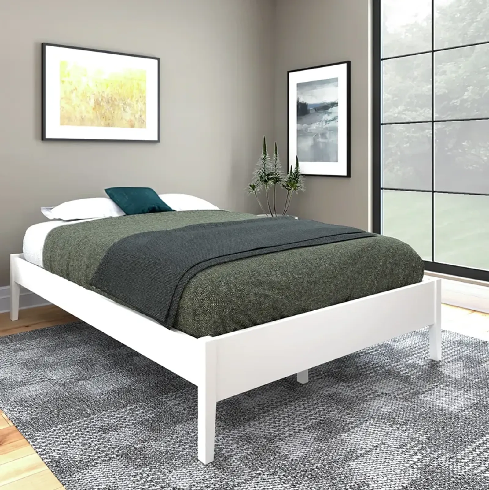 Barrington White Platform Bed