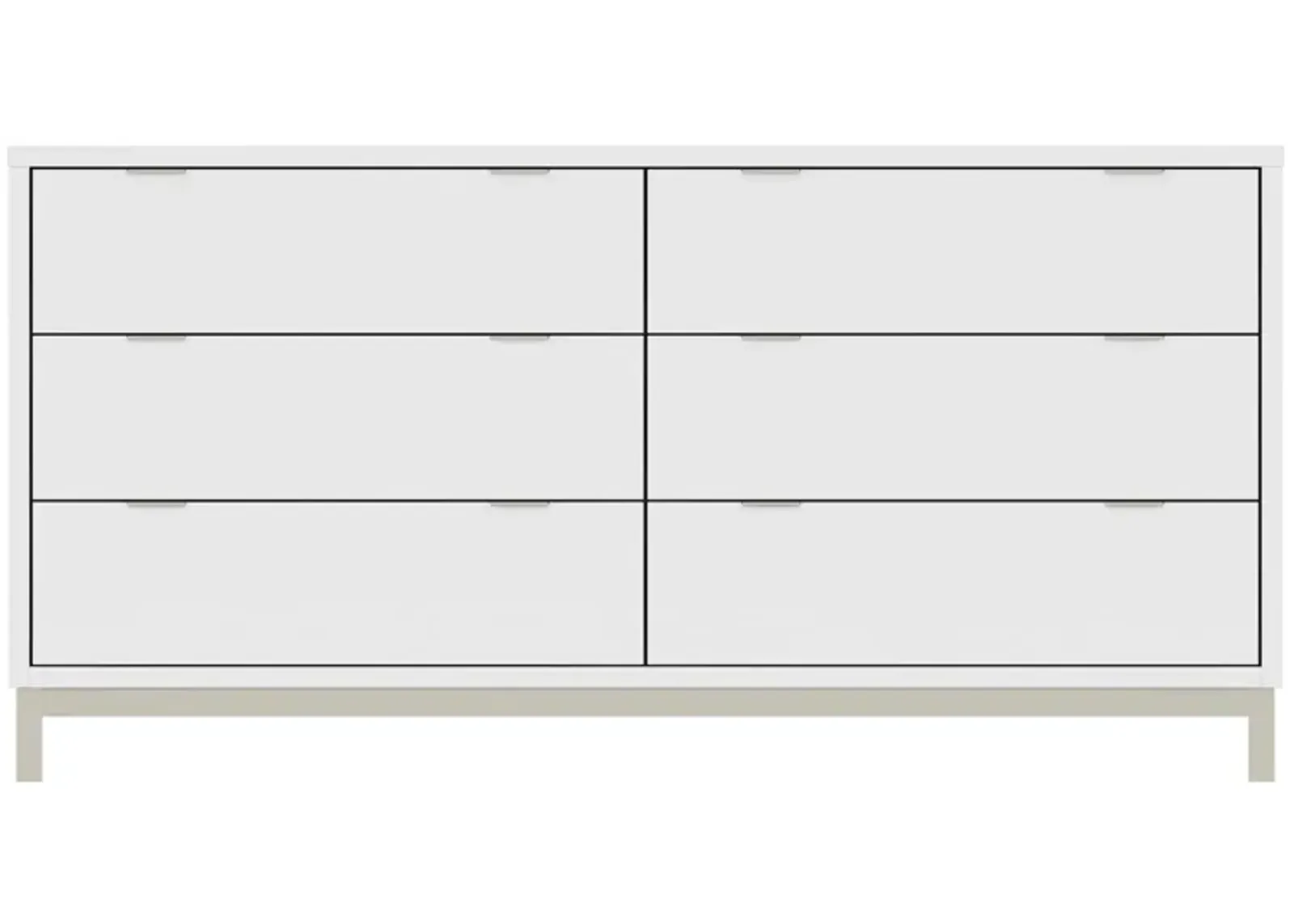 Solace White/Nickel Dresser