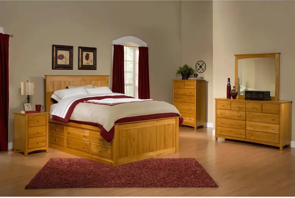 Shaker Alder Honey Drawer Dresser