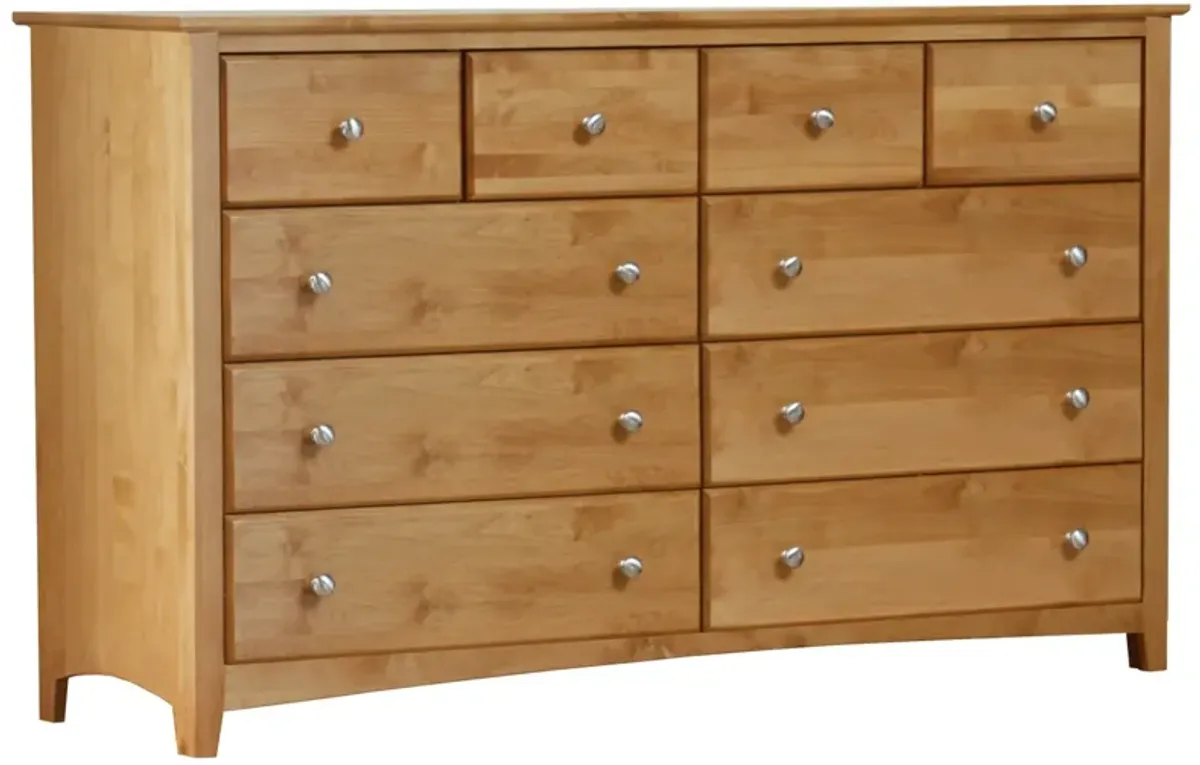 Shaker Alder Honey Drawer Dresser