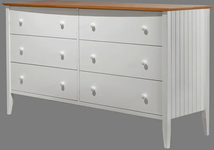 Coastal 6 Drawer Dresser