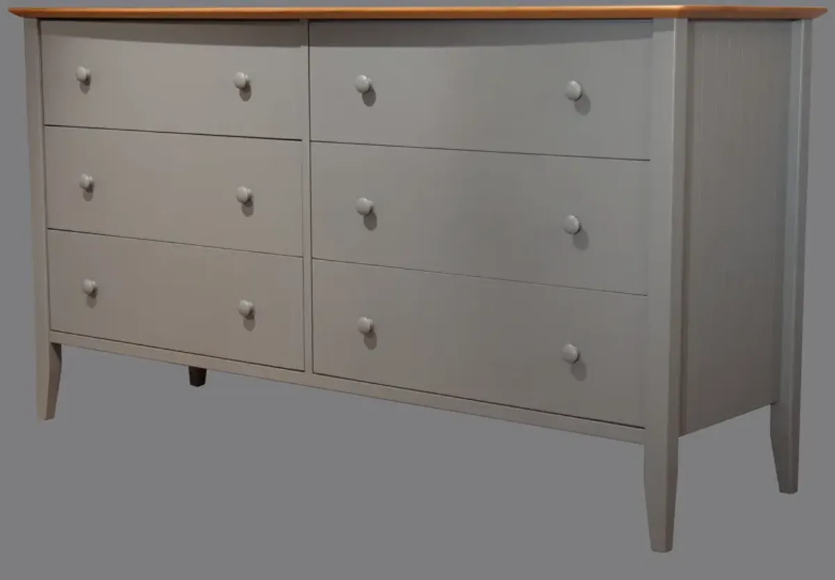 Coastal Grey 6 Drawer Dresser