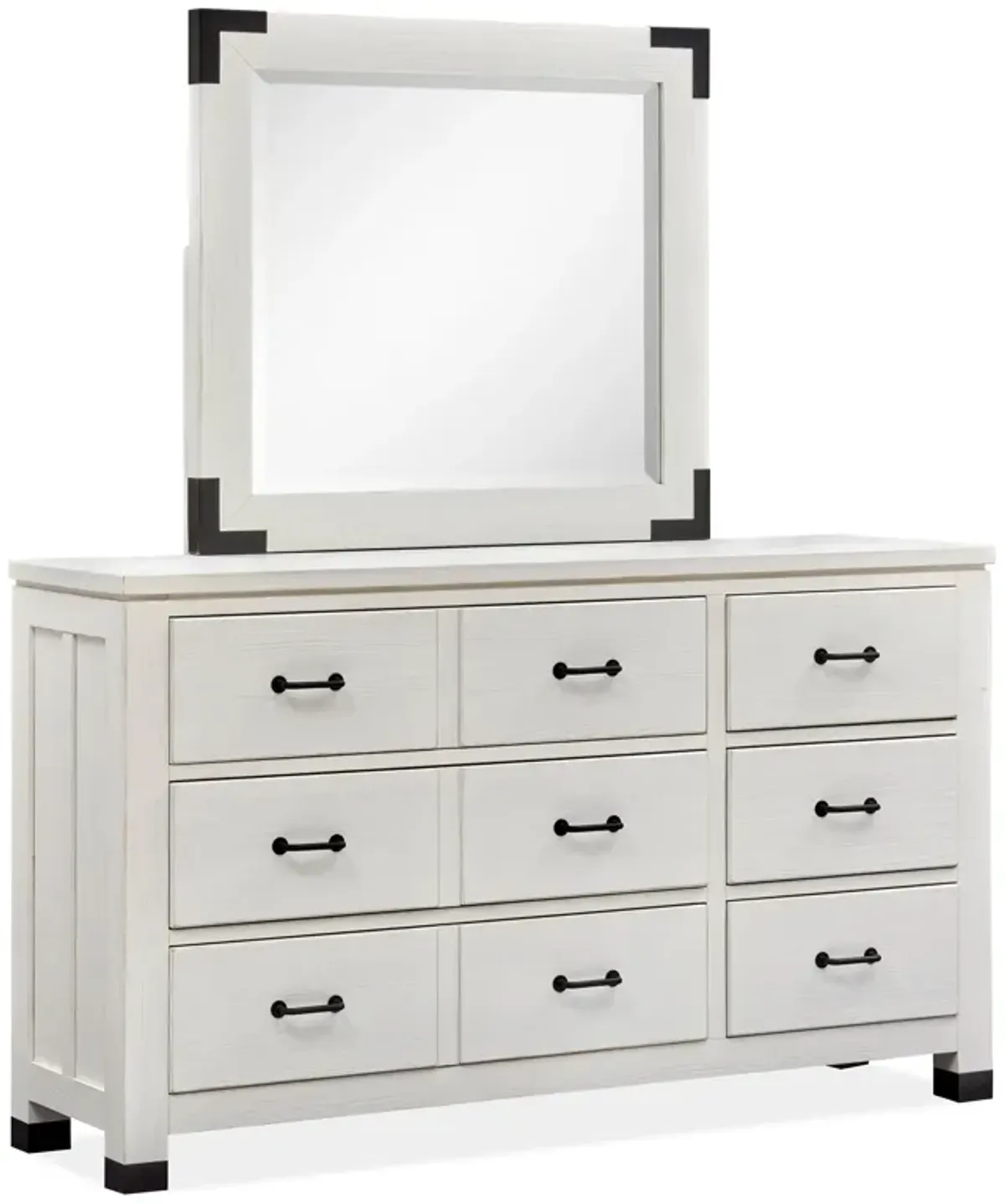 Harper Springs White Dresser