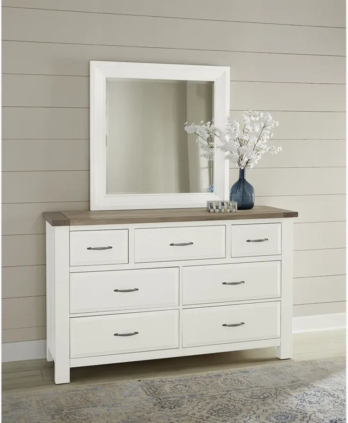 Maple Road White/Natural Mirror