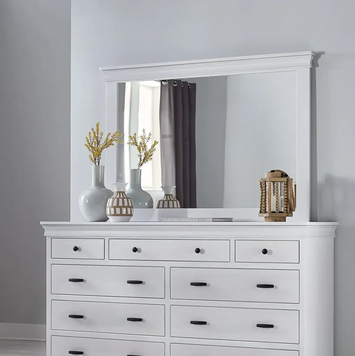 Cottage Pearl White Mirror