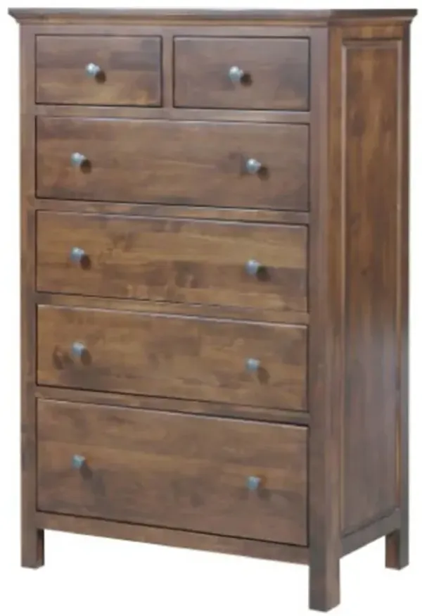 Heritage Brown Mahogany 6 Drawer Chest