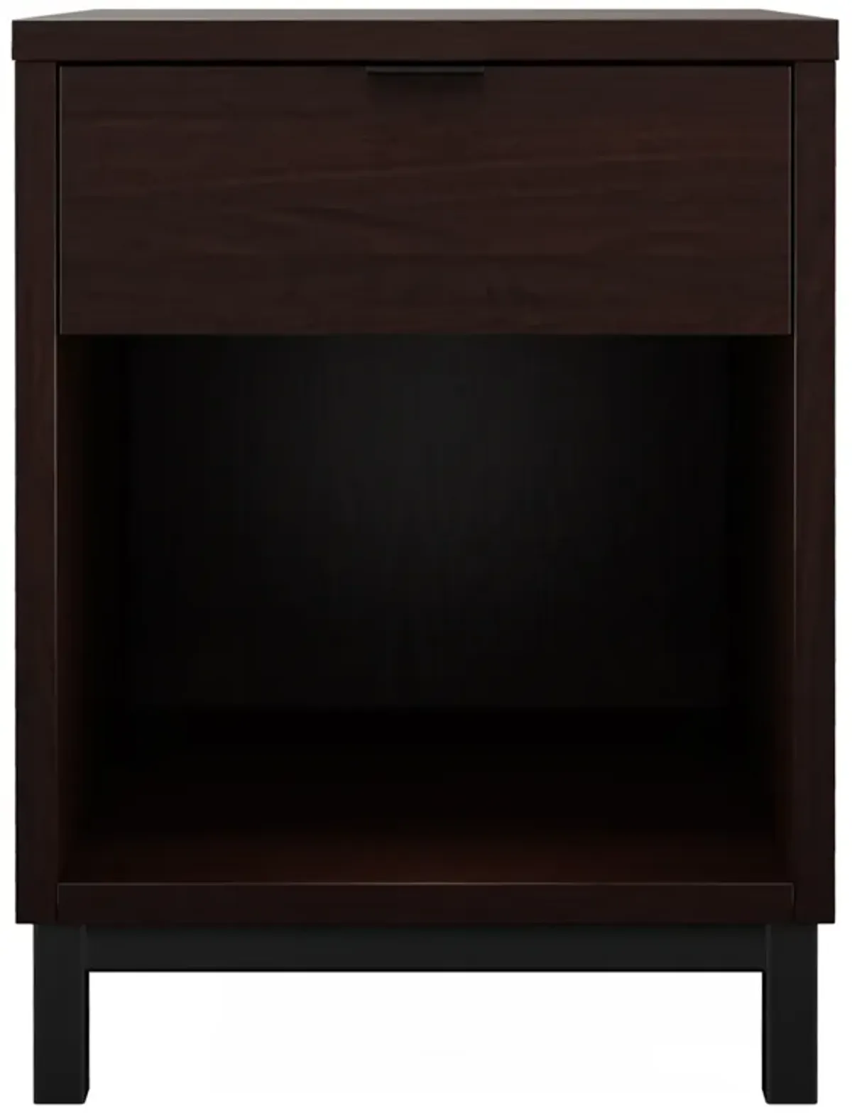 Solace Wild Walnut/Black Nightstand