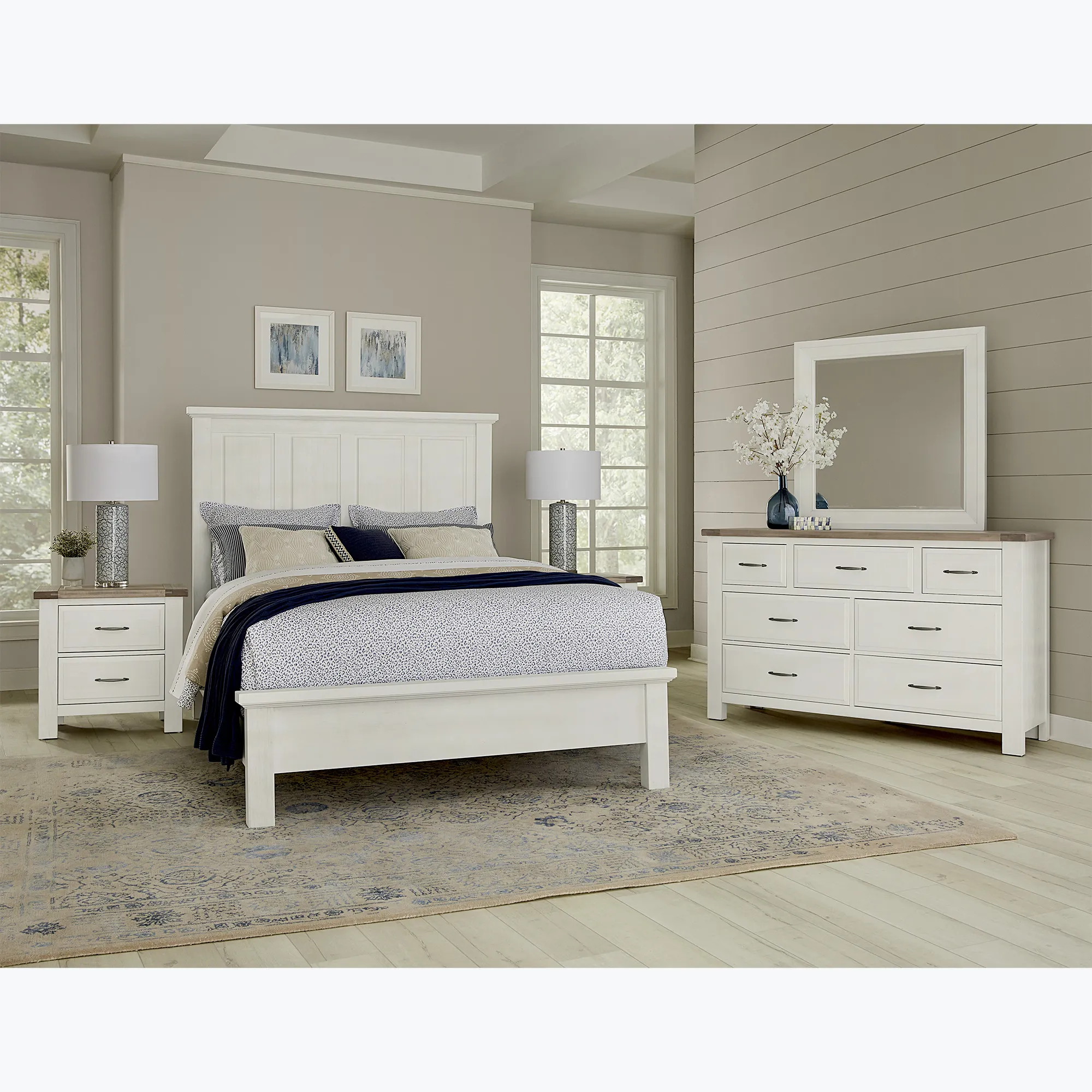 Maple Road White/Natural Nightstand