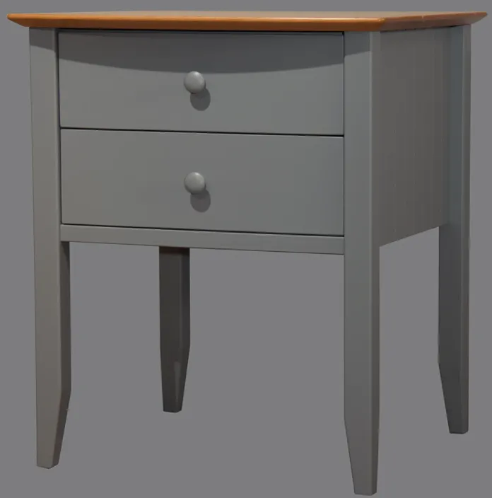 Coastal Grey 2 Drawer Nightstand