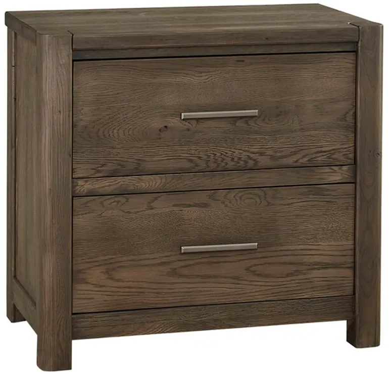 Crafted Oak/Aged Grey Nightstand